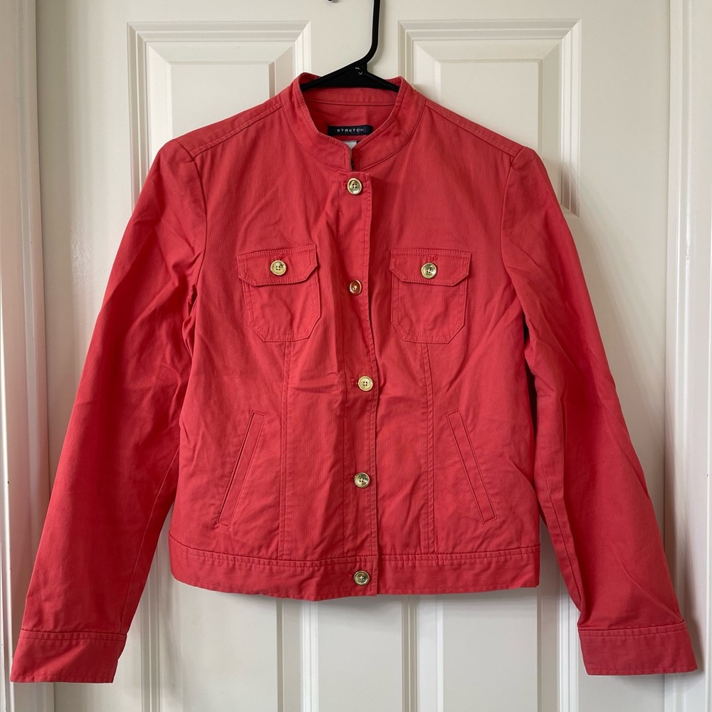 Jones Wear - Coral Utility Jacket - Petite Medium - EUC!
